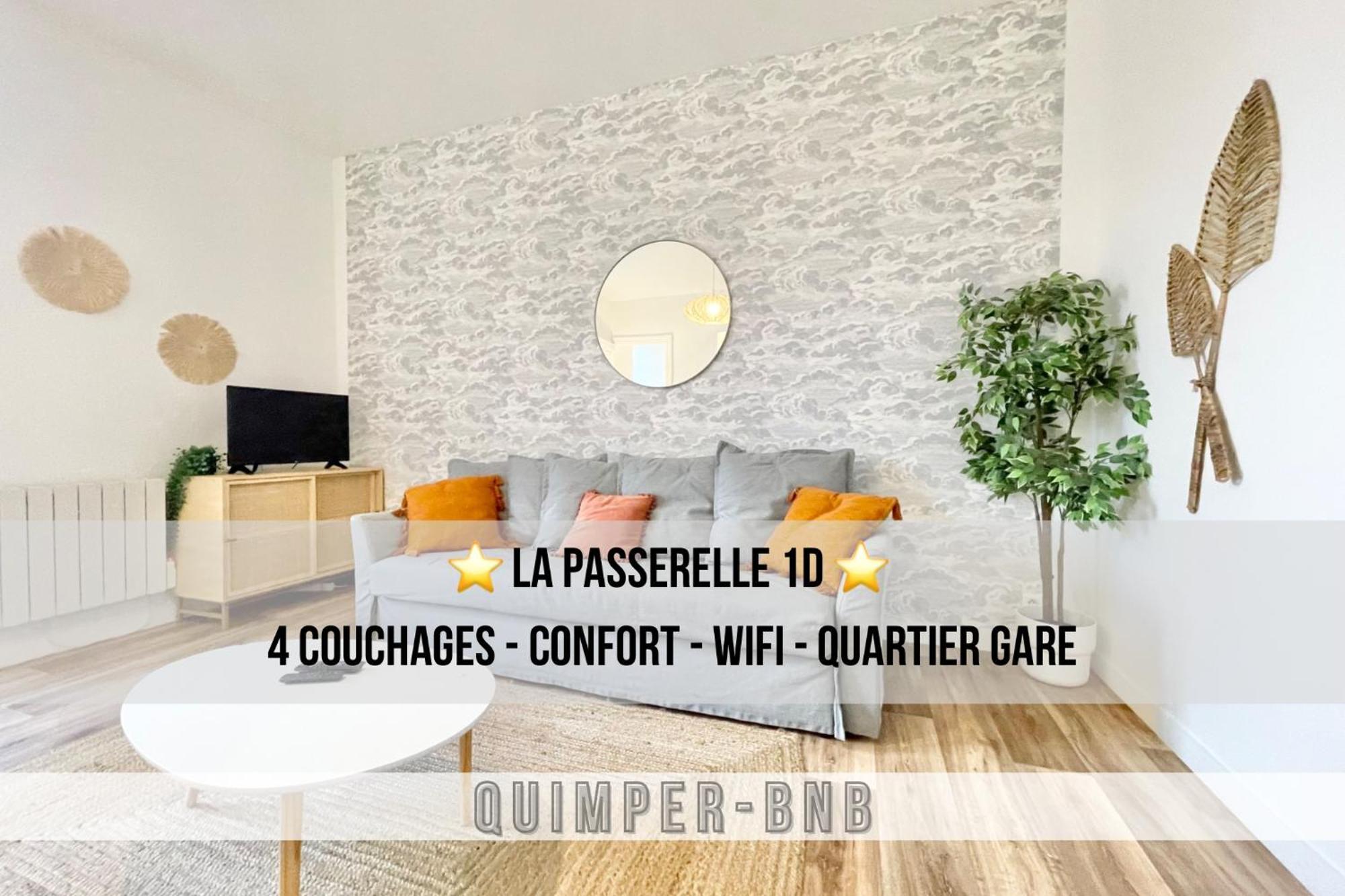 La Passerelle 1D - Quartier Gare - Wifi Quimper Buitenkant foto