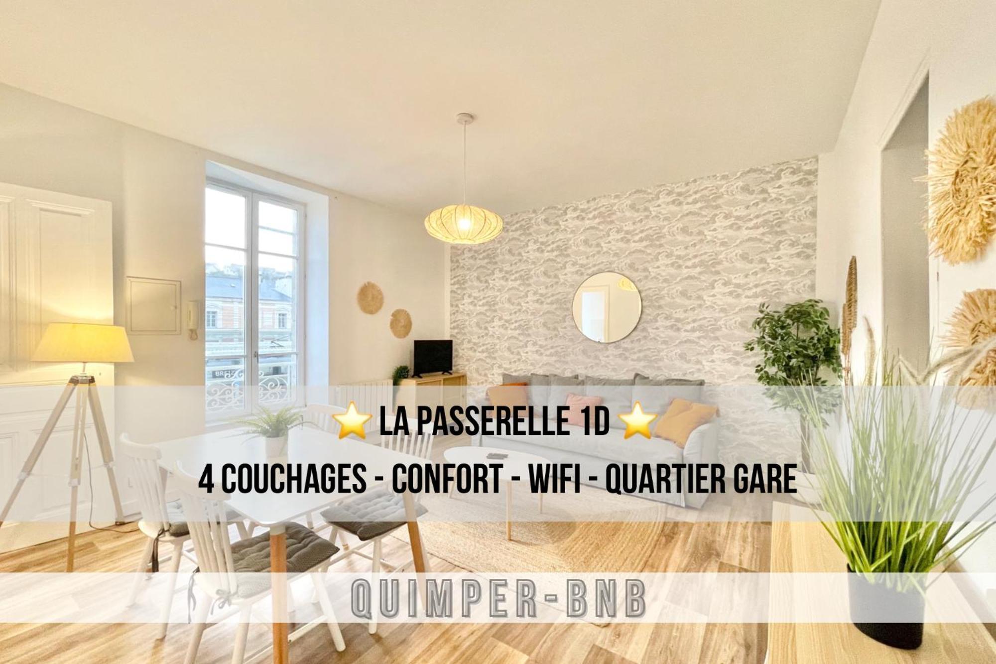La Passerelle 1D - Quartier Gare - Wifi Quimper Buitenkant foto